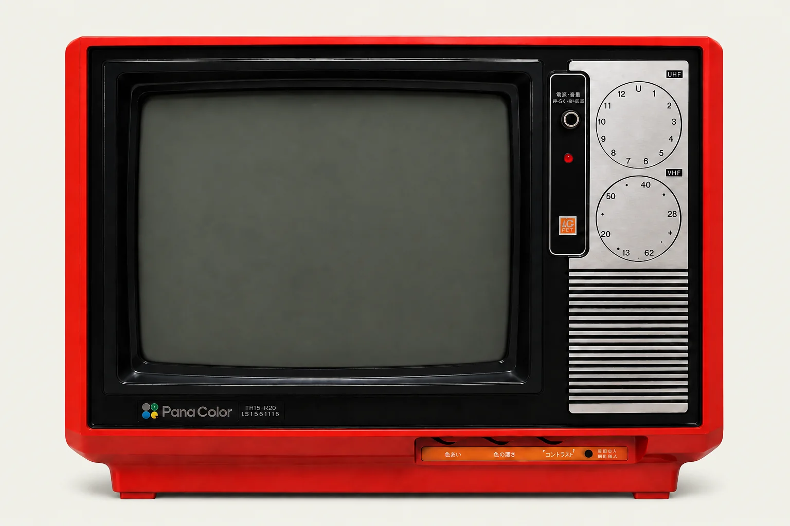 赤いレトロテレビ